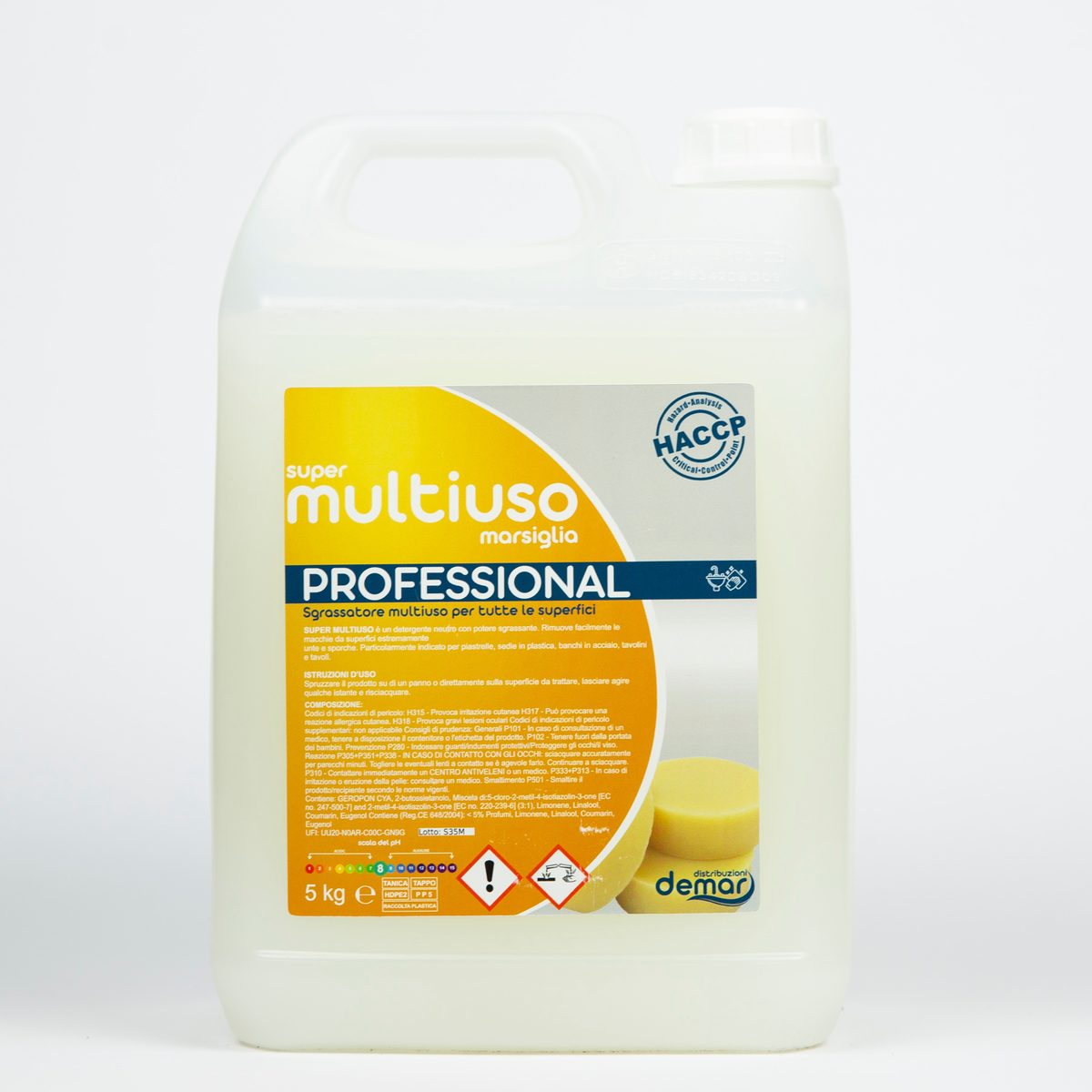Tanica di sgrassatore professionale Super Multiuso Marsiglia HACCP